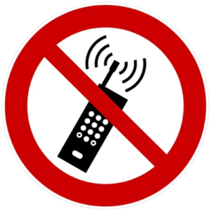 3. No mobile phones